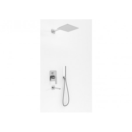 Kohlman Experience QW211EQ25 zestaw wannowy z deszczownicą 25cm, słuchawką i wylewką wody