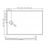 New Trendy Brodzik NEX konglomeratowy prostokątny 140x80x3,5