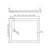 New Trendy Brodzik NEW CANTARE akrylowy prostokątny 130x80x4,5