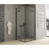 New Trendy KABINA REFLEXA BLACK DRZWI UCHYLNE PODWÓJNE 90X80X200