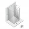 New Trendy KABINA PRYSZNICOWA REFLEXA P PROSTOKĄTNA PRZYŚCIENNA 80X70X200 DRZWI UCHYLNE POJEDYNCZE
