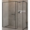 New Trendy KABINA NEW MODUS BLACK WALK-IN U 90x200 CZYSTE 8mm ACTIVE SHIELD