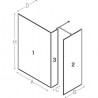 New Trendy KABINA NEW MODUS BLACK WALK-IN U 90x200 CZYSTE 8mm ACTIVE SHIELD