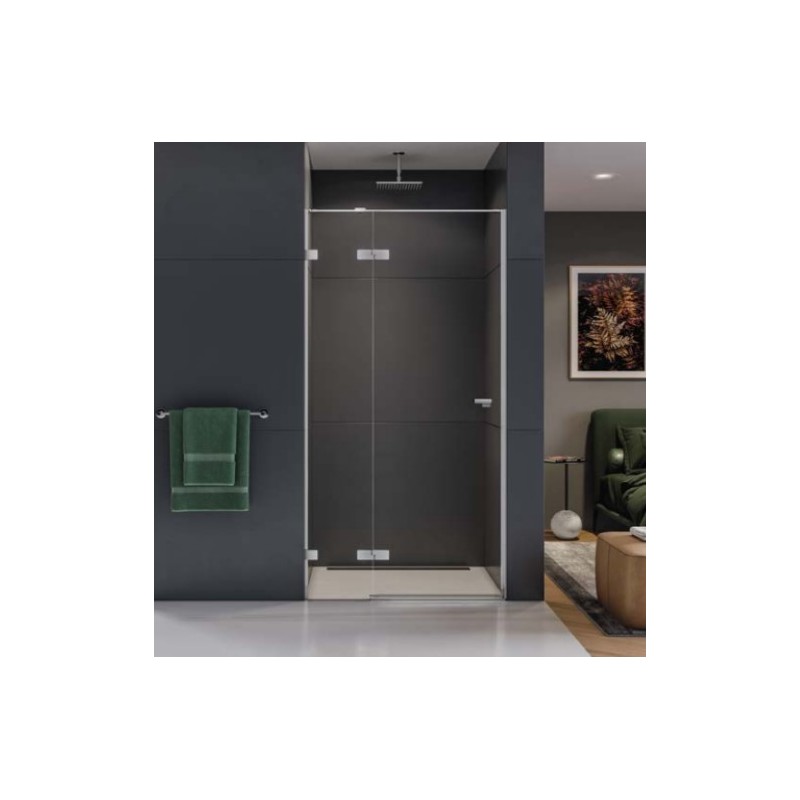 New Trendy Eventa drzwi prysznicowe 90 cm wnękowe prawe chrom/szkło przezroczyste EXK-0131