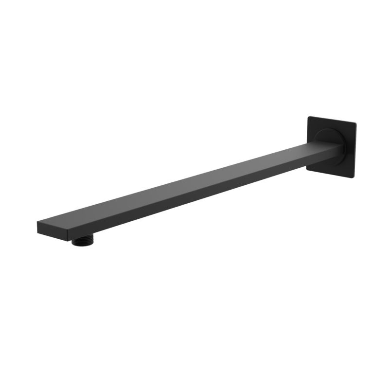 Ramię ścienne do deszczownicy kwadratowe - 40 cm czarne