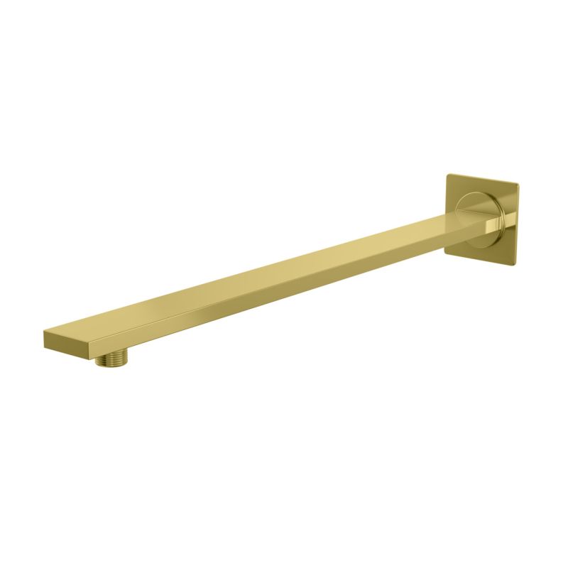 Ramię ścienne do deszczownicy kwadratowe - 40 cm złote