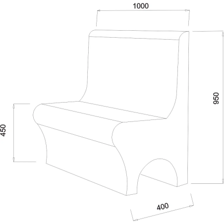 Schedline Ławka Hebe I 40x100/95 cm