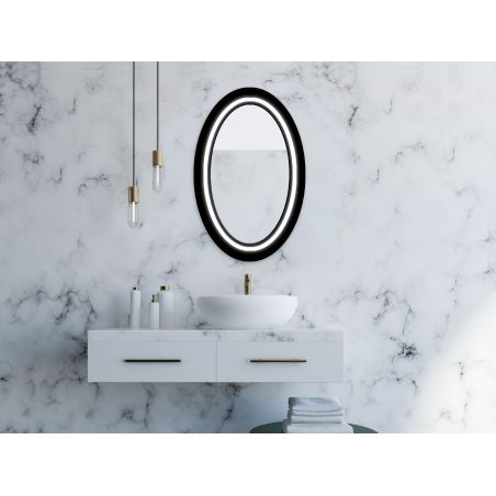 Lustro Ophelia Black elipsa Lustro Ophelia Black elipsa