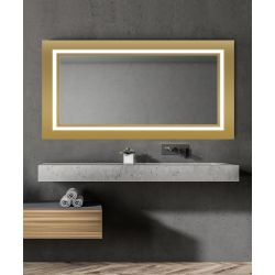 Lustro Ophelia Gold prostokąt