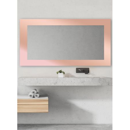 Lustro Aurora Rose Gold prostokąt