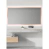 Lustro Aurora Rose Gold prostokąt SLIM LED