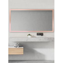 Lustro Aurora Rose Gold prostokąt SLIM