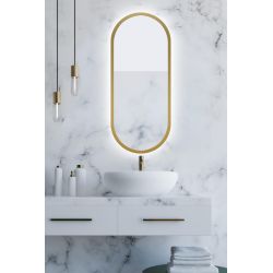 Lustro Aurora Gold owal SLIM LED