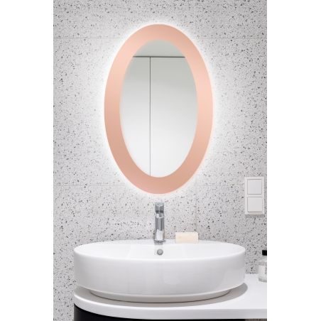 Lustro Aurora Rose Gold Elipsa LED