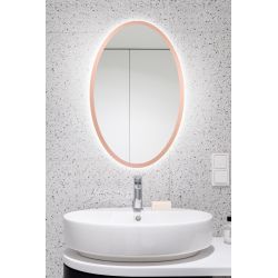 Lustro Aurora Rose Gold Elipsa SLIM LED