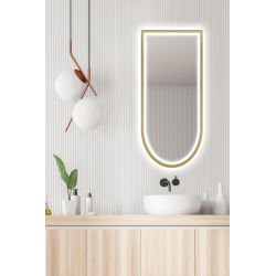 Lustro Puro Gold łuk LED