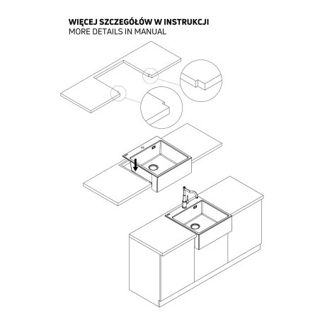 Zlewozmywak granitowy 1-komorowy