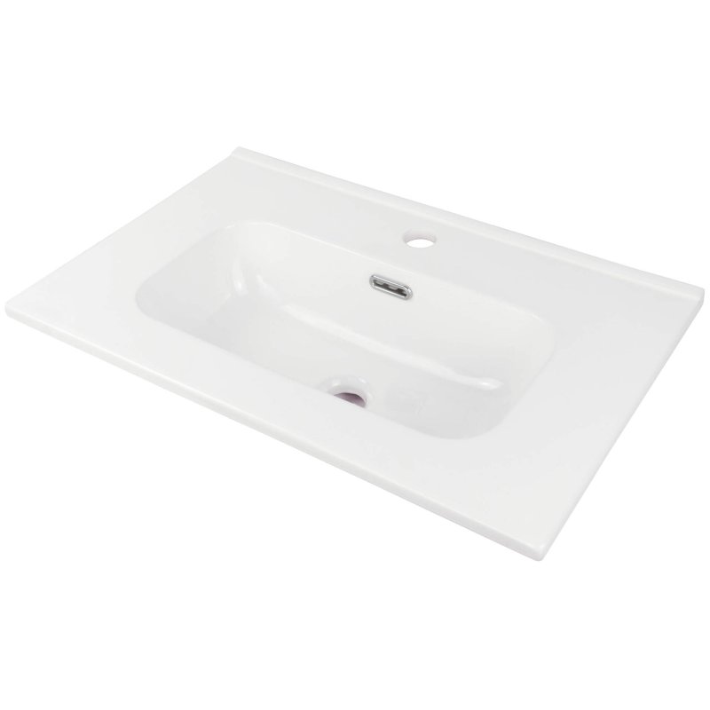 Umywalka ceramiczna wpuszczana w blat - 60 cm
