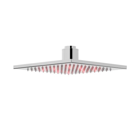 Zestaw prysznicowy Corsan Ango chrom z deszczownicą LED, baterią, słuchawką i wylewką