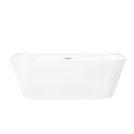 Wanna przyścienna wolnostojąca Corsan MONO 150 x 74 cm Korek klik-klak Biały
