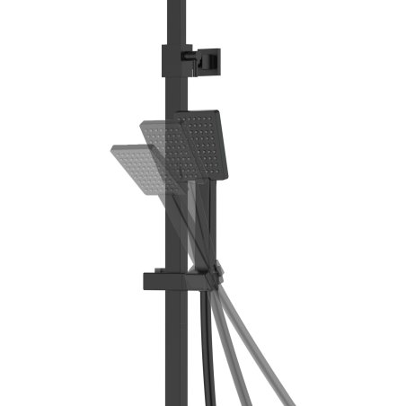 Zestaw natryskowy Kolumna prysznicowa Corsan ANGO Deszczownica 25cm Czarna