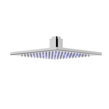 Zestaw prysznicowy Corsan Ango chrom z deszczownicą LED, baterią termostatyczną, słuchawką i wylewką