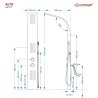 Panel prysznicowy Corsan ALTO Termostat Biały