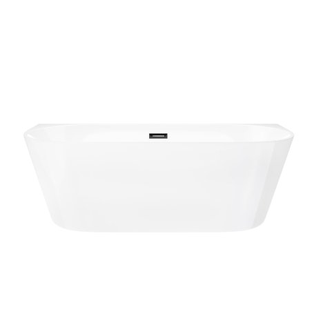 Wanna przyścienna wolnostojąca Corsan MONO 160 x 75 cm Korek Klik-Klak Grafit / GunMetal