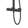 Zestaw natryskowy z termostatem Kolumna Corsan ANGO Deszczownica 25cm Czarna