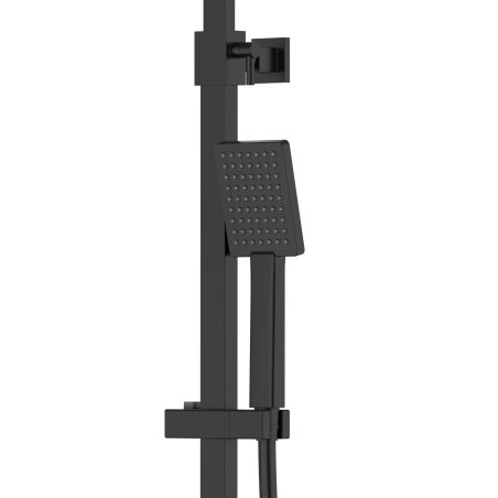 Zestaw natryskowy z termostatem Kolumna Corsan ANGO Deszczownica 25cm Czarna