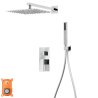 Zestaw prysznicowy Corsan Ango chrom z deszczownicą 25 cm, baterią podtynkową i prysznicem