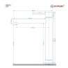 Bateria umywalkowa Corsan CMB7512BL Lugo wysoka czarna