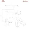 Bateria umywalkowa Corsan CMB3016CH Ango chromowana