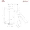 Bateria umywalkowa Corsan CMB3029CH Ango chromowana