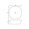 Umywalka nablatowa Corsan 649995 kwadratowa 420x420x145 mm