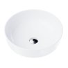 Umywalka nablatowa Corsan okrągła 415x415x135 mm z korkiem Klik-Krak chrom