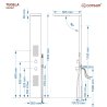 Panel prysznicowy Corsan TUGELA Mieszacz Czarna stal