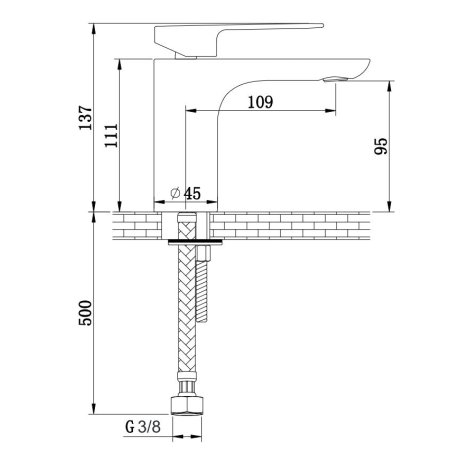 Kohlman Proxima 1-otworowa bateria umywalkowa