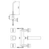 Kohlman Axis Podtynkowa bateria umywalkowa 17cm