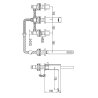 Kohlman Foxal 4-otworowa bateria wannowa