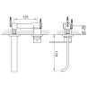 Kohlman Nexen-s 5-otworowa bateria wannowa