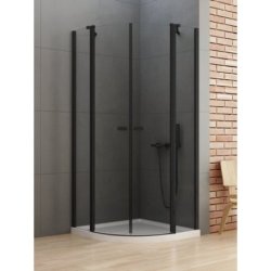 KABINA NEW SOLEO BLACK 2D PÓŁOKRĄGŁA U 90x90x195...