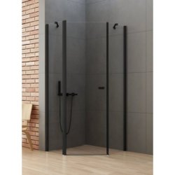 NZ2 KABINA NEW SOLEO BLACK 1D PIĘCIOKĄTNA U...