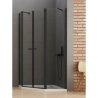 NZ2 KABINA NEW SOLEO BLACK 2D PIĘCIOKĄTNA ASYMETRYCZNA  100x80x195 CZYSTE 6mm ACTIVE SHIELD 2.0