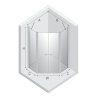 KABINA NEW SOLEO BLACK 2D PIĘCIOKĄTNA 90x90x195 CZYSTE 6mm ACTIVE SHIELD 2.0