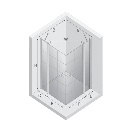 KABINA NEW SOLEO BLACK 2D KWADRATOWA  90x90x195 CZYSTE 6mm ACTIVE SHIELD 2.0 WZÓR KRATKA