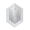 KABINA NEW SOLEO BLACK 2D KWADRATOWA  90x90x195 CZYSTE 6mm ACTIVE SHIELD 2.0 WZÓR KRATKA