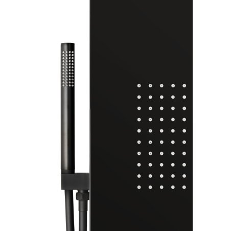 Panel prysznicowy Corsan DUO Termostat Czarny Deszczownica LED