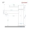 Bateria umywalkowa Corsan CMB7511BGL Lugo Złoto Szczotkowane