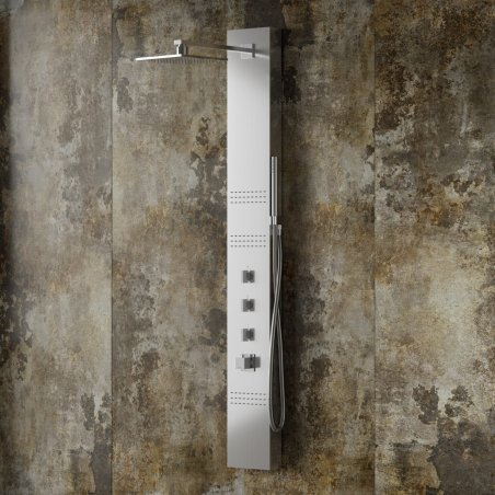 Panel prysznicowy Corsan NEO Mieszacz Stal Deszczownica LED